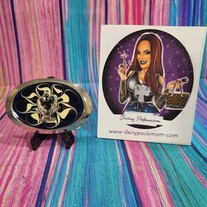 Pisces on Blue Epoxy Belt Buckle